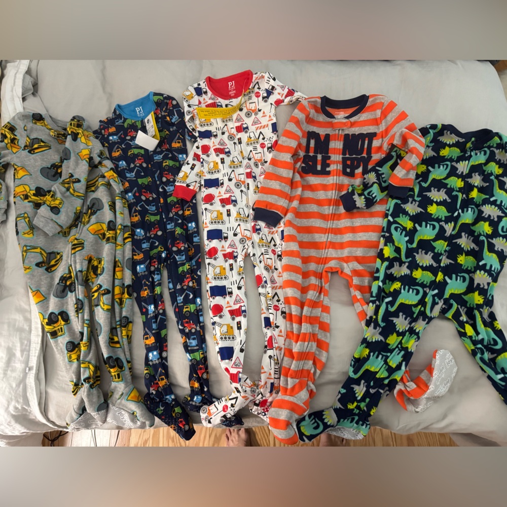 Colorful Kids One Piece Pajama Set 5 Pieces